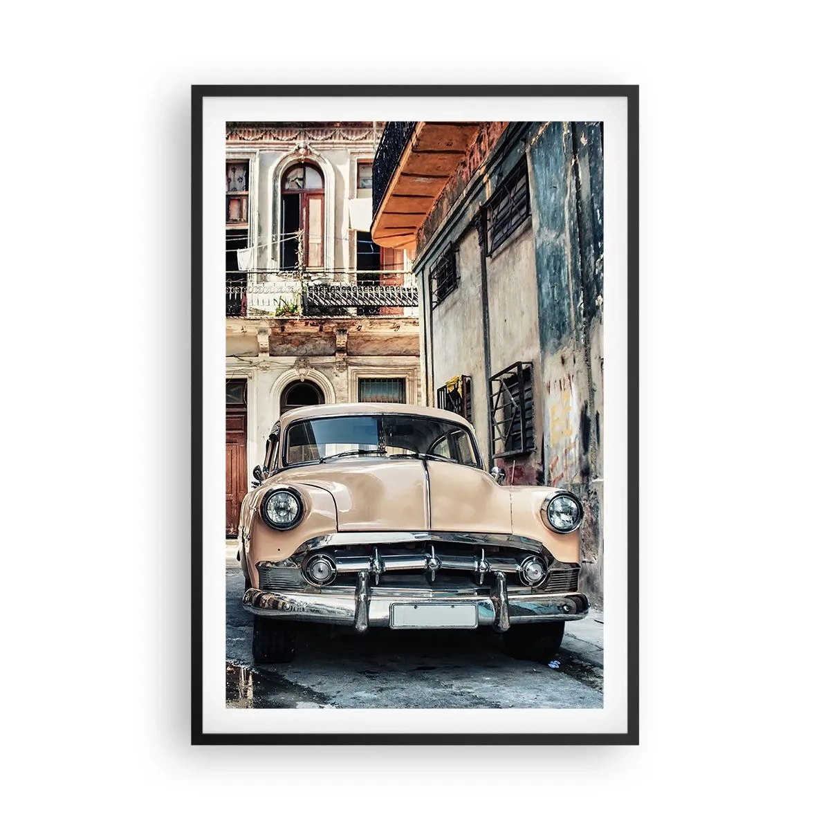 Poster in een zwarte lijst - De siësta in Havana - 61x91 cm