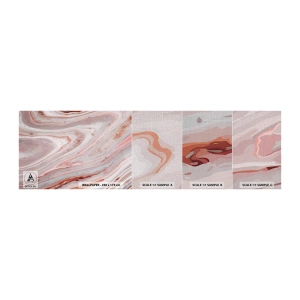 Fotobehang Monster Premium Canvas - Roze vloeistof - Abstractie, Deel, Modern patroon - 100x30 cm