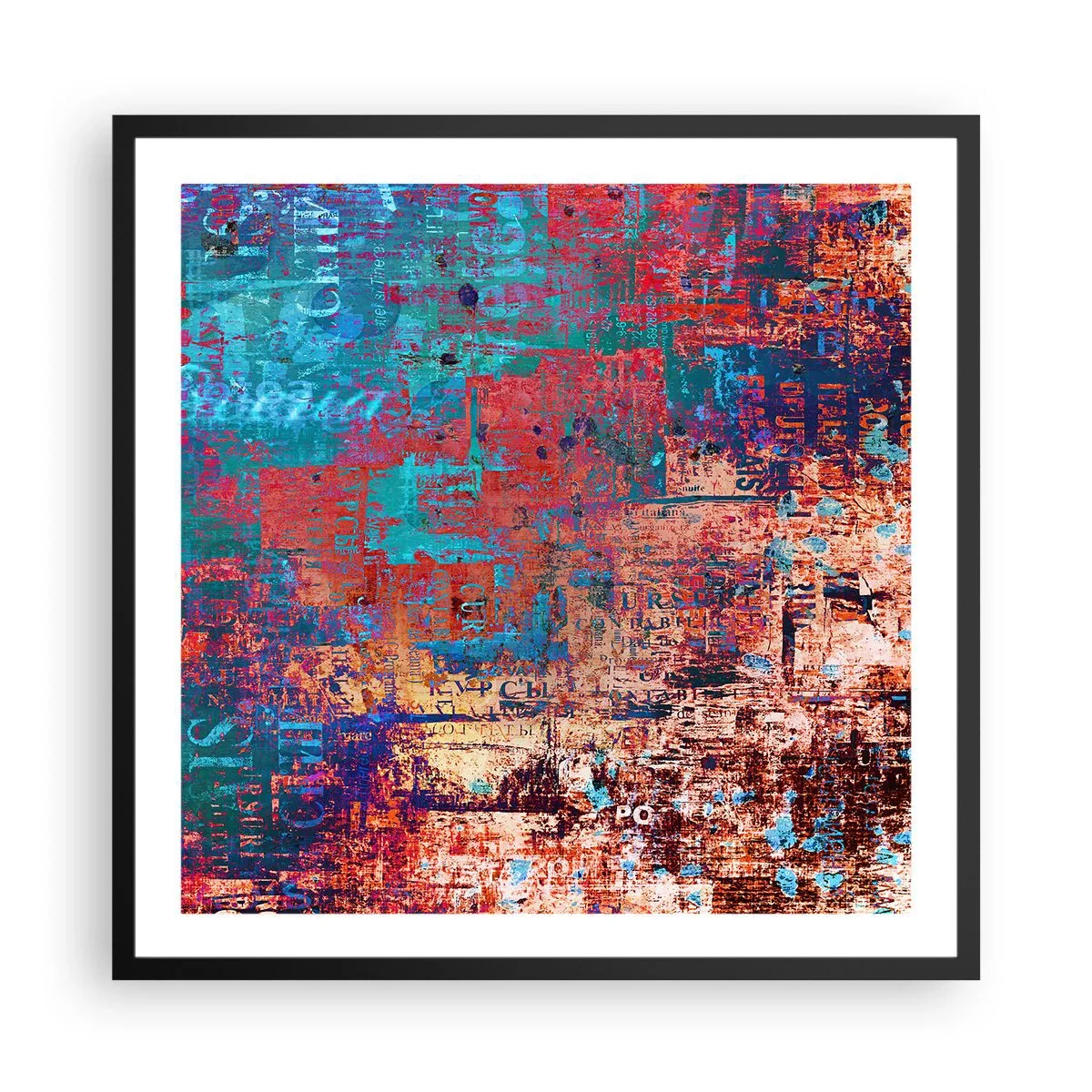 Poster in een zwarte lijst - Geheugen en vergetelheid - 60x60 cm