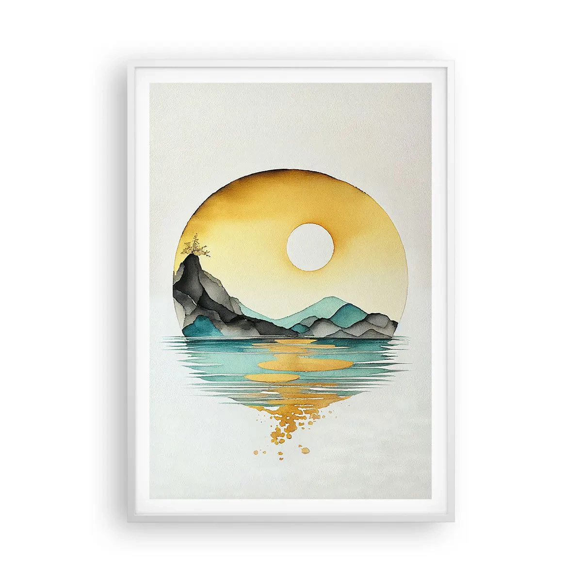 Poster in een witte lijst - In de cirkel van schoonheid - 70x100 cm