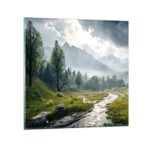 Schilderen op glas - Daarheen en terug - 70x70 cm