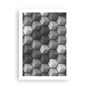 Poster - Kubistische puzzel - 50x70 cm