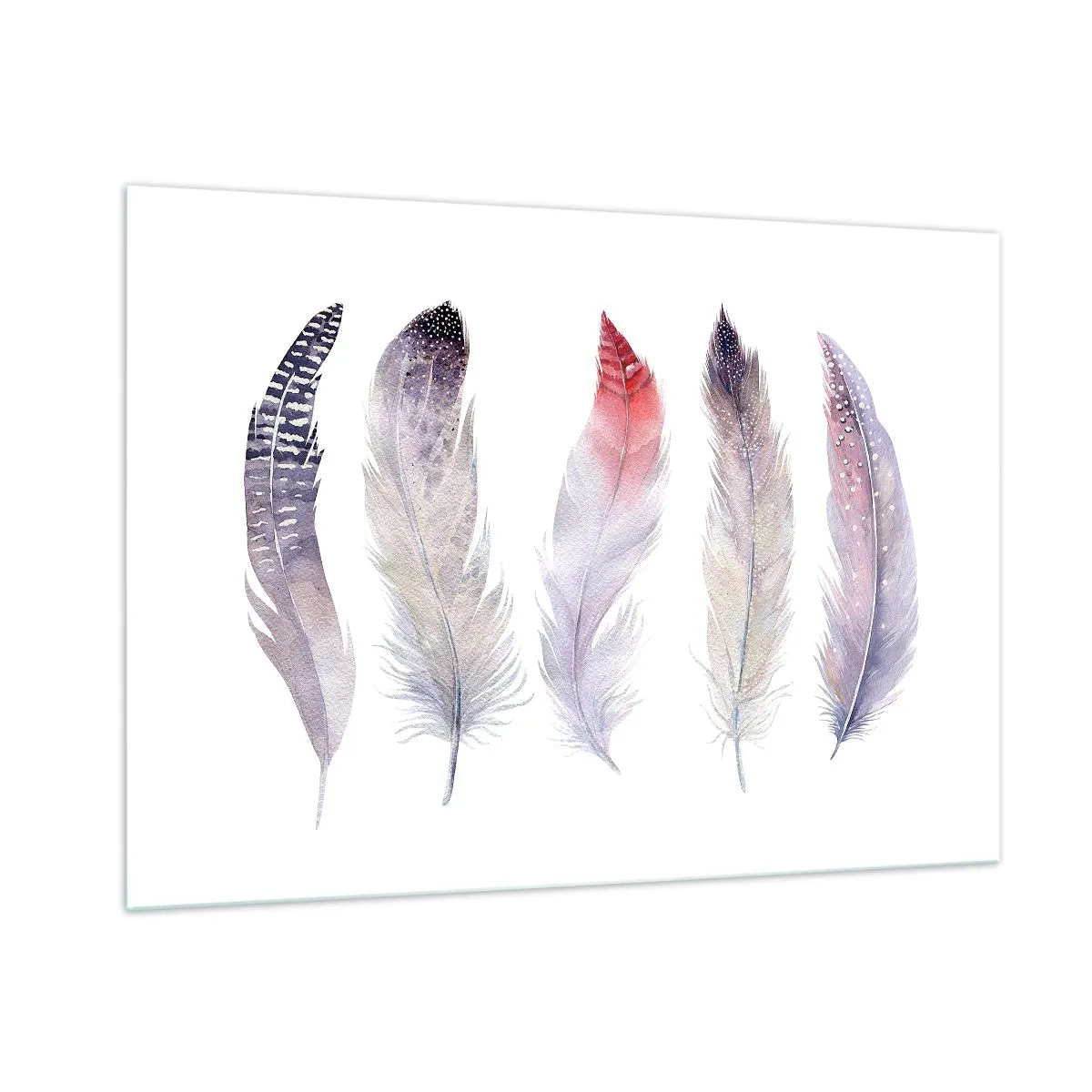 Schilderen op glas - Delicaat als veelkleurige mist - 100x70 cm