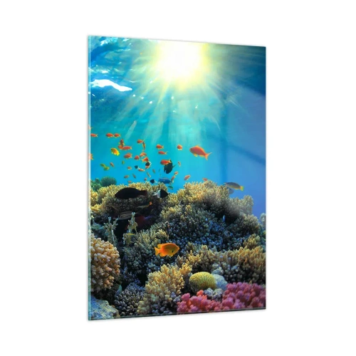Schilderen op glas - Onderwater schatten - 50x70 cm