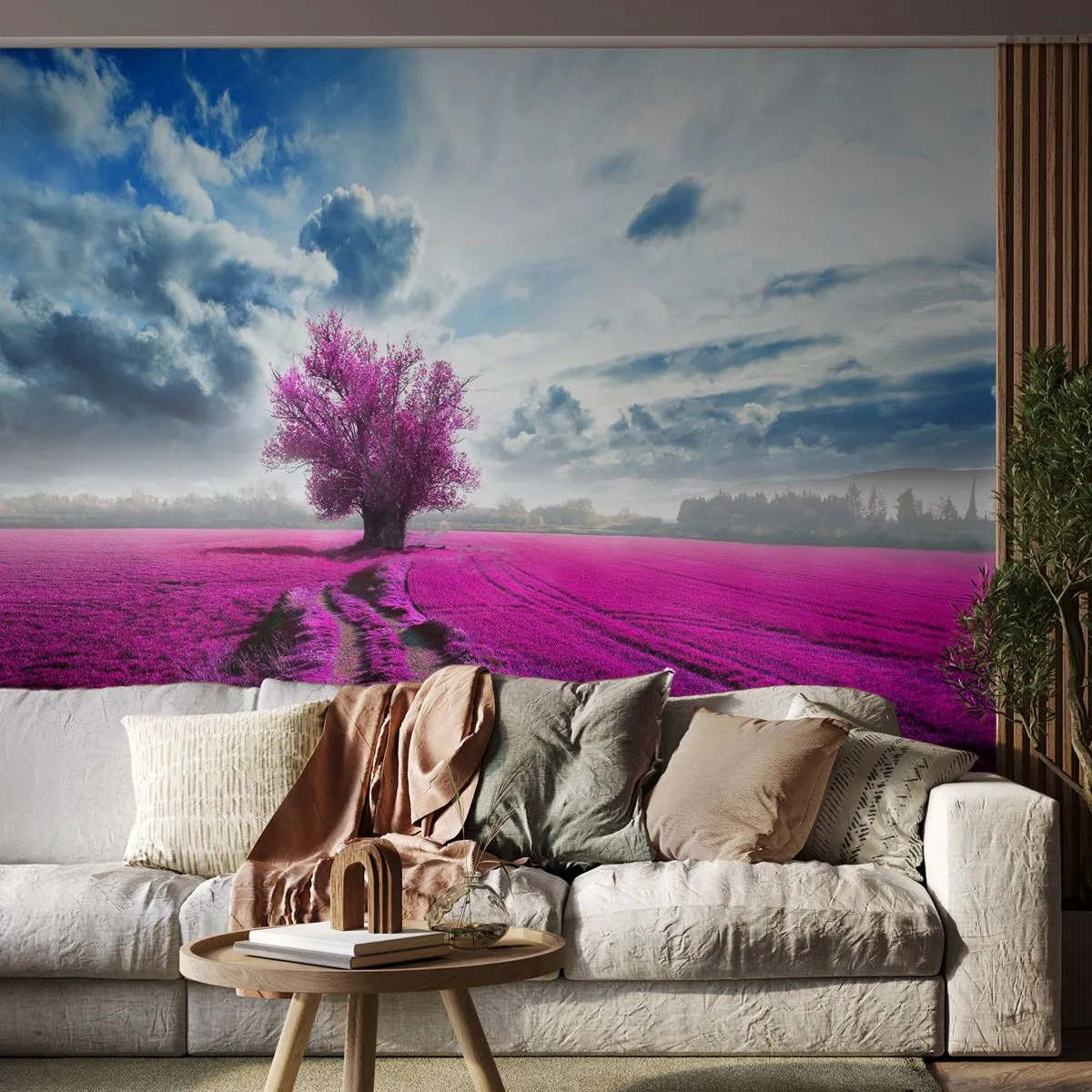 Fotobehang Premium Sand - Heide - heilige plek - Landschap, heide, Natuur - 500x350 cm