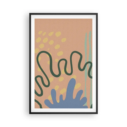 Poster in een zwarte lijst - Abstractie: verscheidenheid van de natuur - 61x91 cm