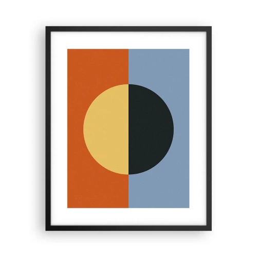Poster in een zwarte lijst - Een compositie van warmte en koelte - 40x50 cm