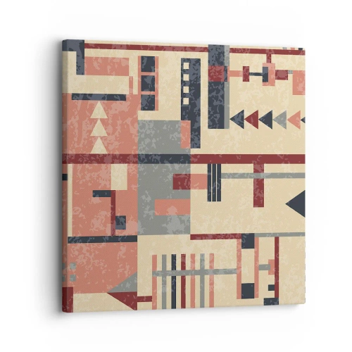 Schilderen op canvas - Een combinatie van verticalen en horizontalen - 30x30 cm