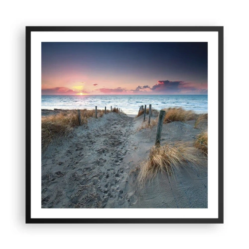 Poster in een zwarte lijst - Je liet een regenboog van licht stralend... - 60x60 cm