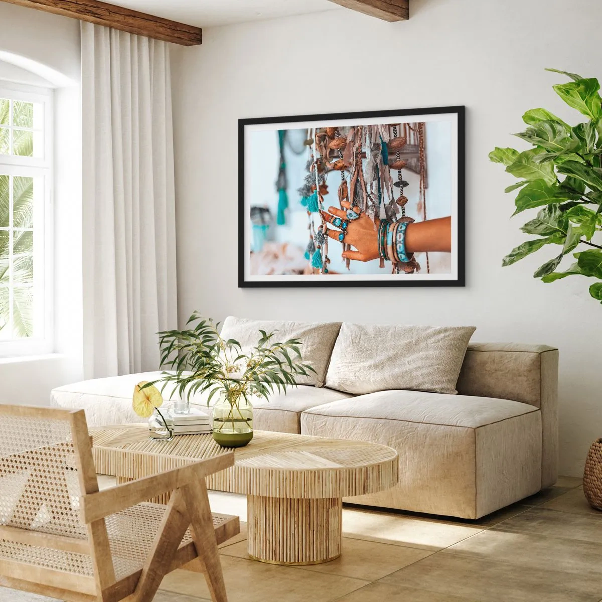 Poster in een zwarte lijst - Lokale schatten - 40x30 cm
