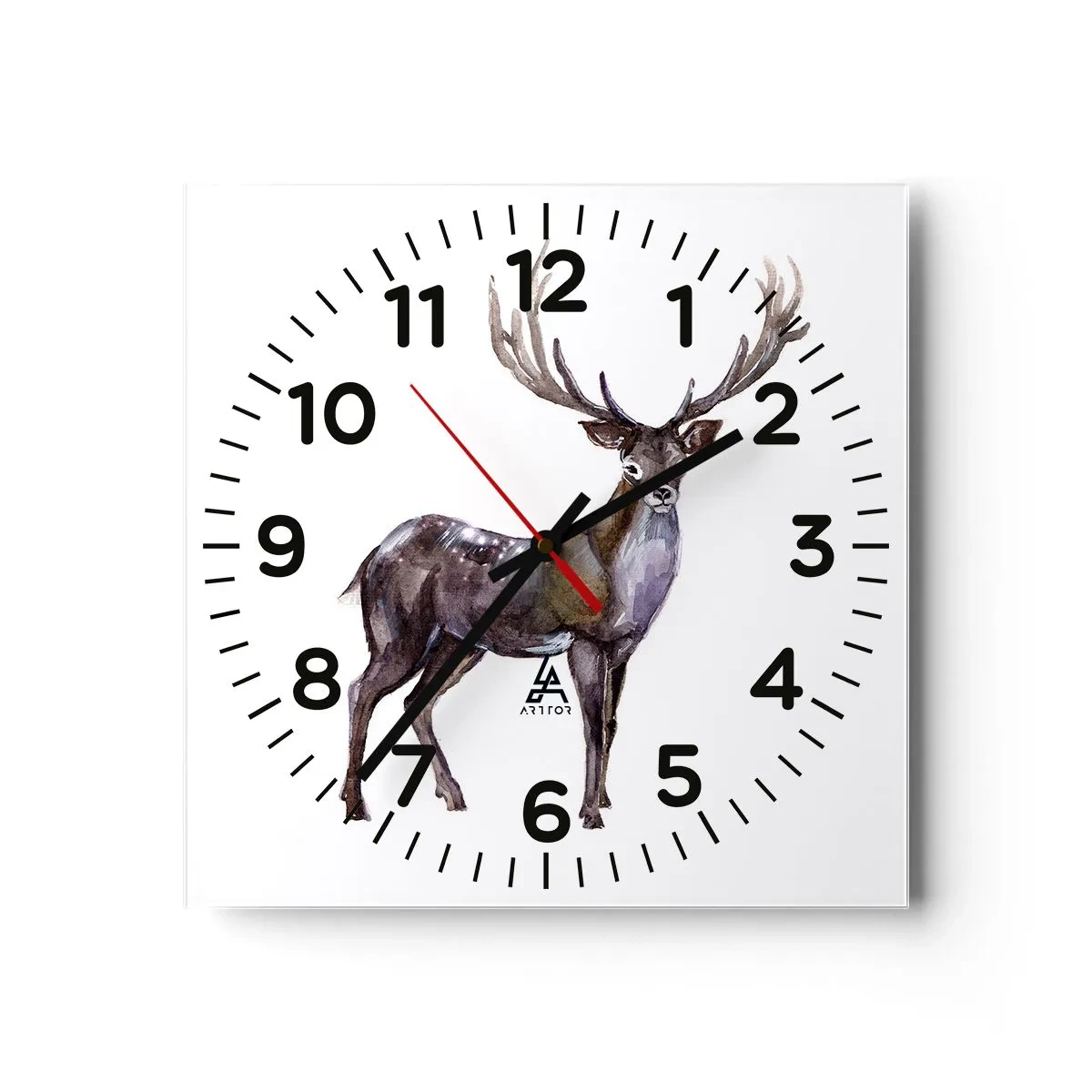 Wandklok - Klok - Koning van het noordelijke bos - 30x30 cm