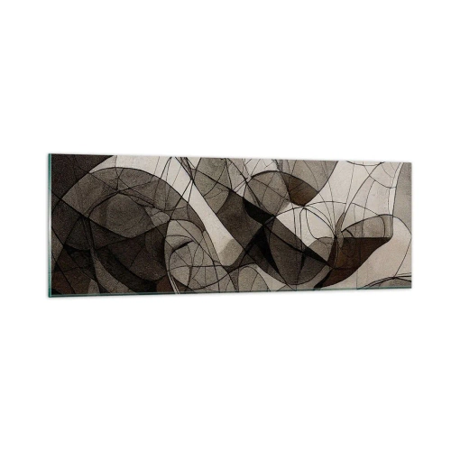 Schilderen op glas - Circulatie van aardekleuren - 90x30 cm
