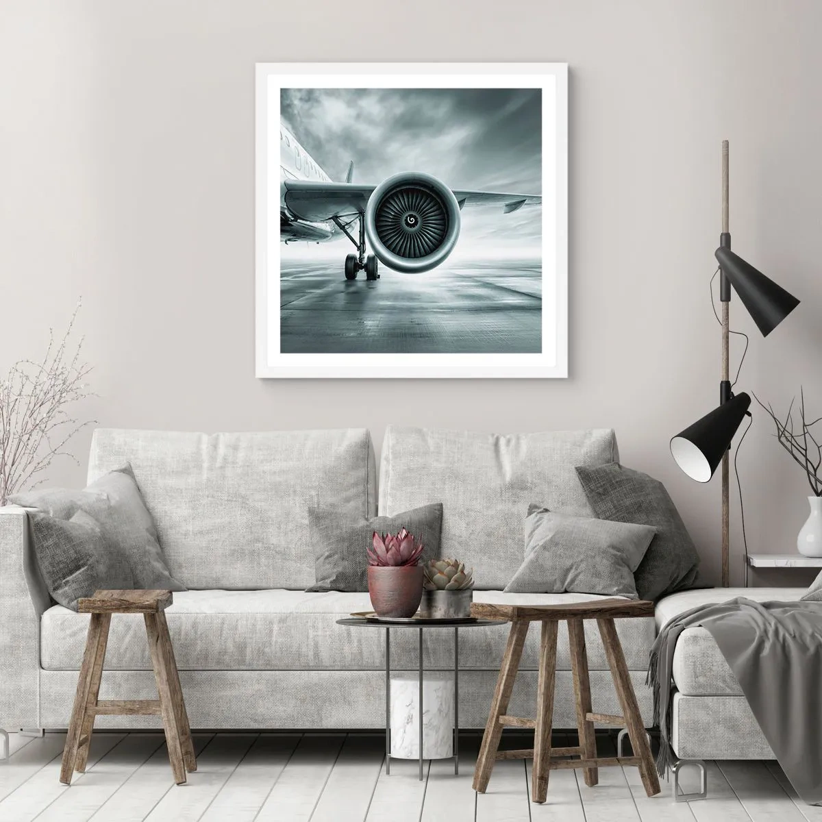 Poster in een witte lijst - Er is kracht! - 40x40 cm