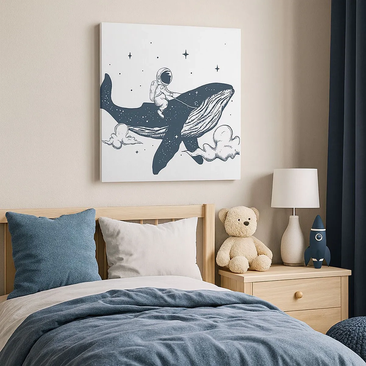 Schilderen op canvas - Ruimte avontuur - 30x30 cm