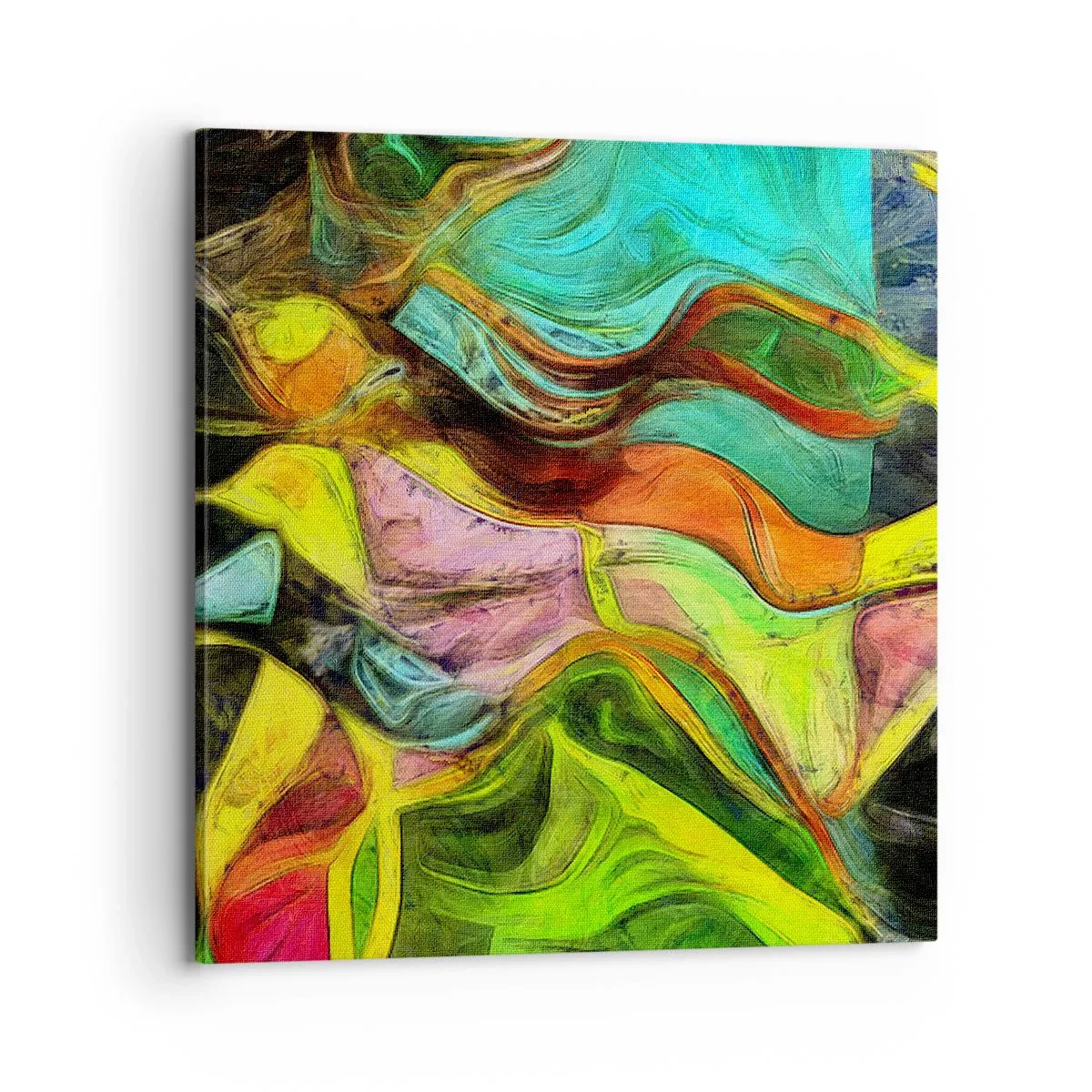Schilderen op canvas - Beweging is leven - 70x70 cm