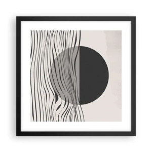 Poster in een zwarte lijst - Halve compositie - 40x40 cm