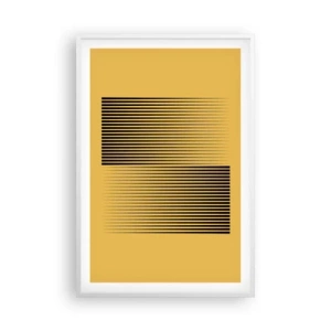 Poster in een witte lijst - Vierkant van tegenpolen - 61x91 cm