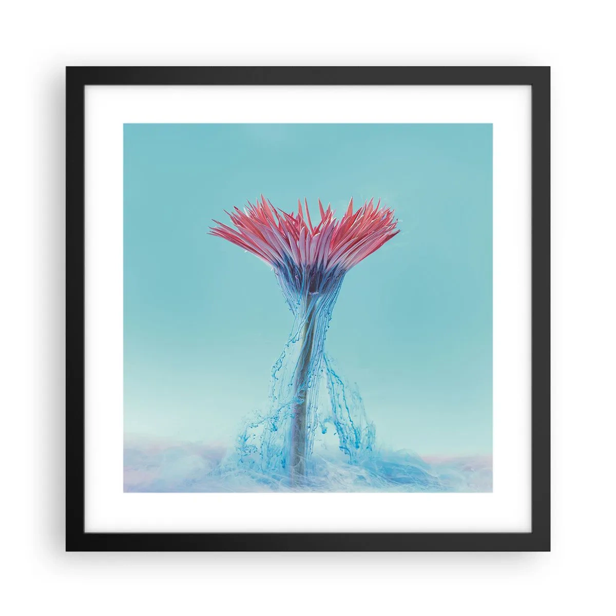 Poster in een zwarte lijst - In een verkwikkende omhelzing - 40x40 cm