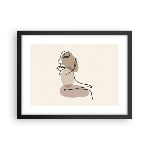Poster in een zwarte lijst - Een bepaalde lijn van schoonheid - 40x30 cm