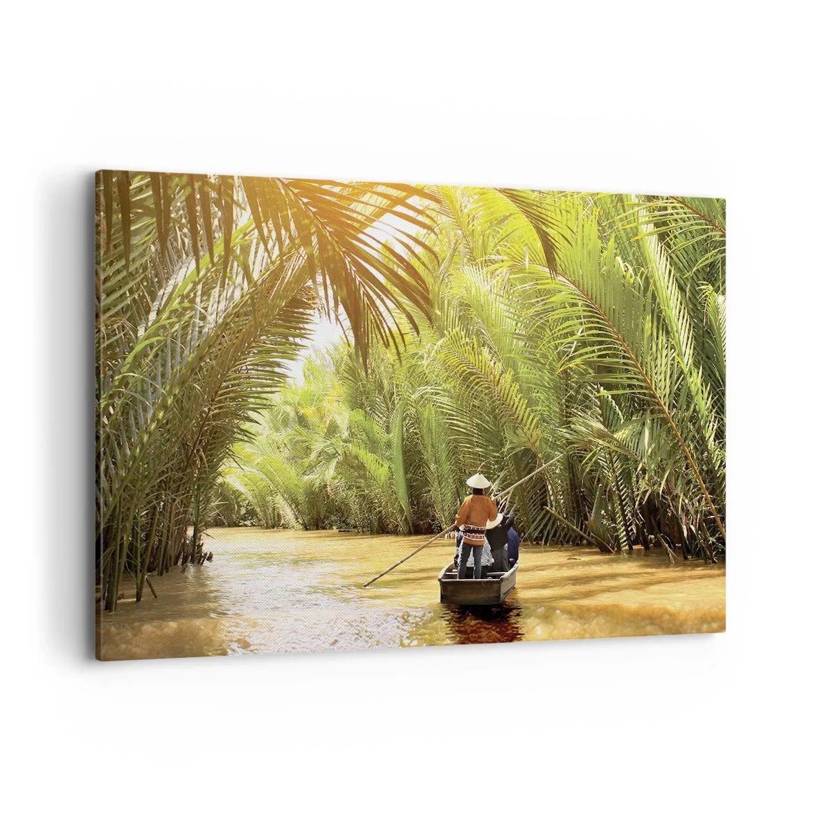 Schilderen op canvas - Een palmravijn langs - 120x80 cm