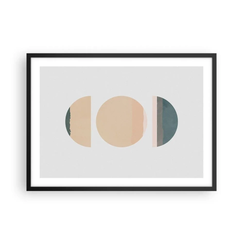 Poster in een zwarte lijst - Een Wiel achter een andere - 70x50 cm