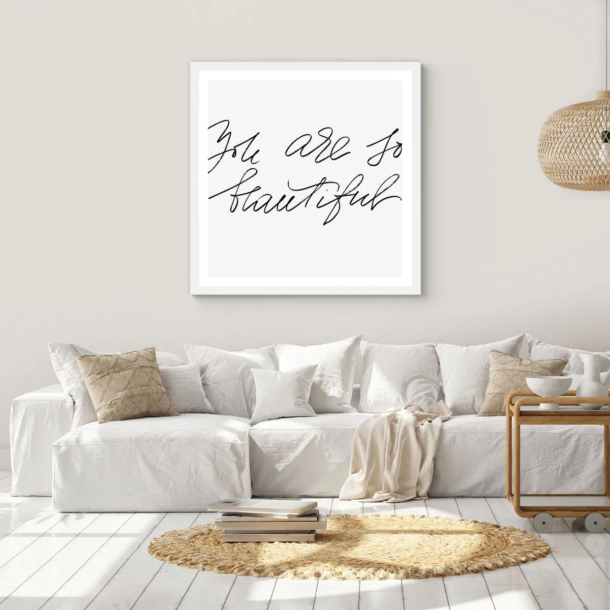 Poster in een witte lijst - Geloof het echt... - 30x30 cm