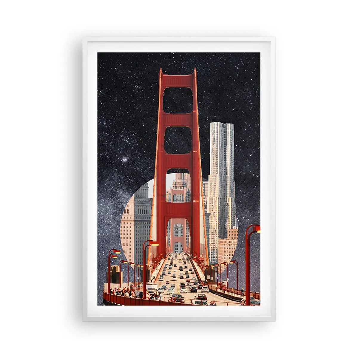 Poster in een witte lijst - Altijd in het centrum - 61x91 cm