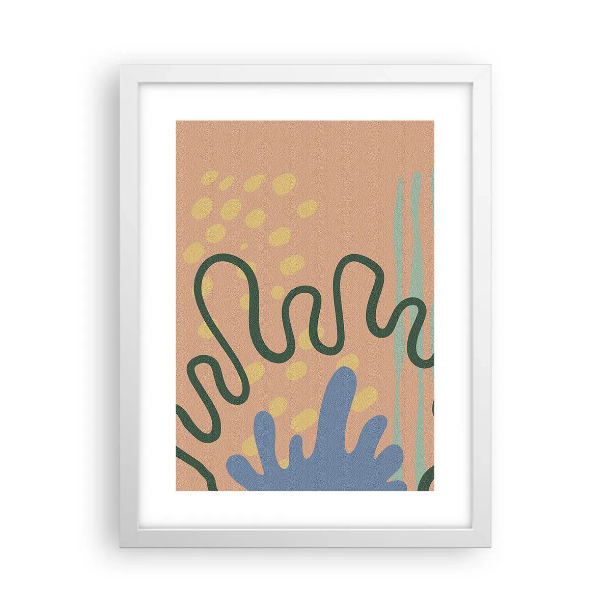Poster in een witte lijst - Abstractie: verscheidenheid van de natuur - 30x40 cm