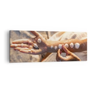 Schilderen op canvas - Schoonheid binnen handbereik - 140x50 cm