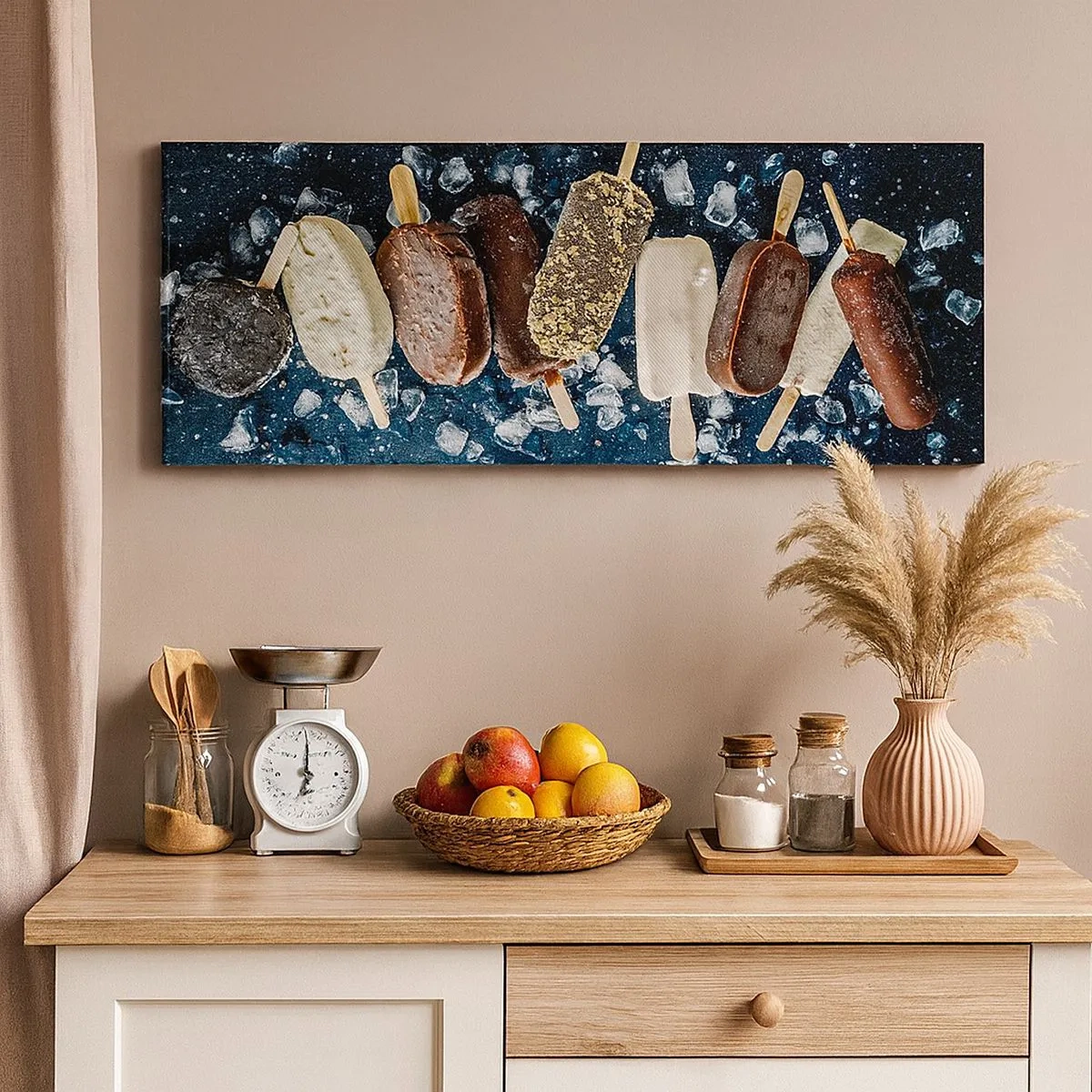 Schilderen op canvas - De smaak van hete zomer - 100x40 cm