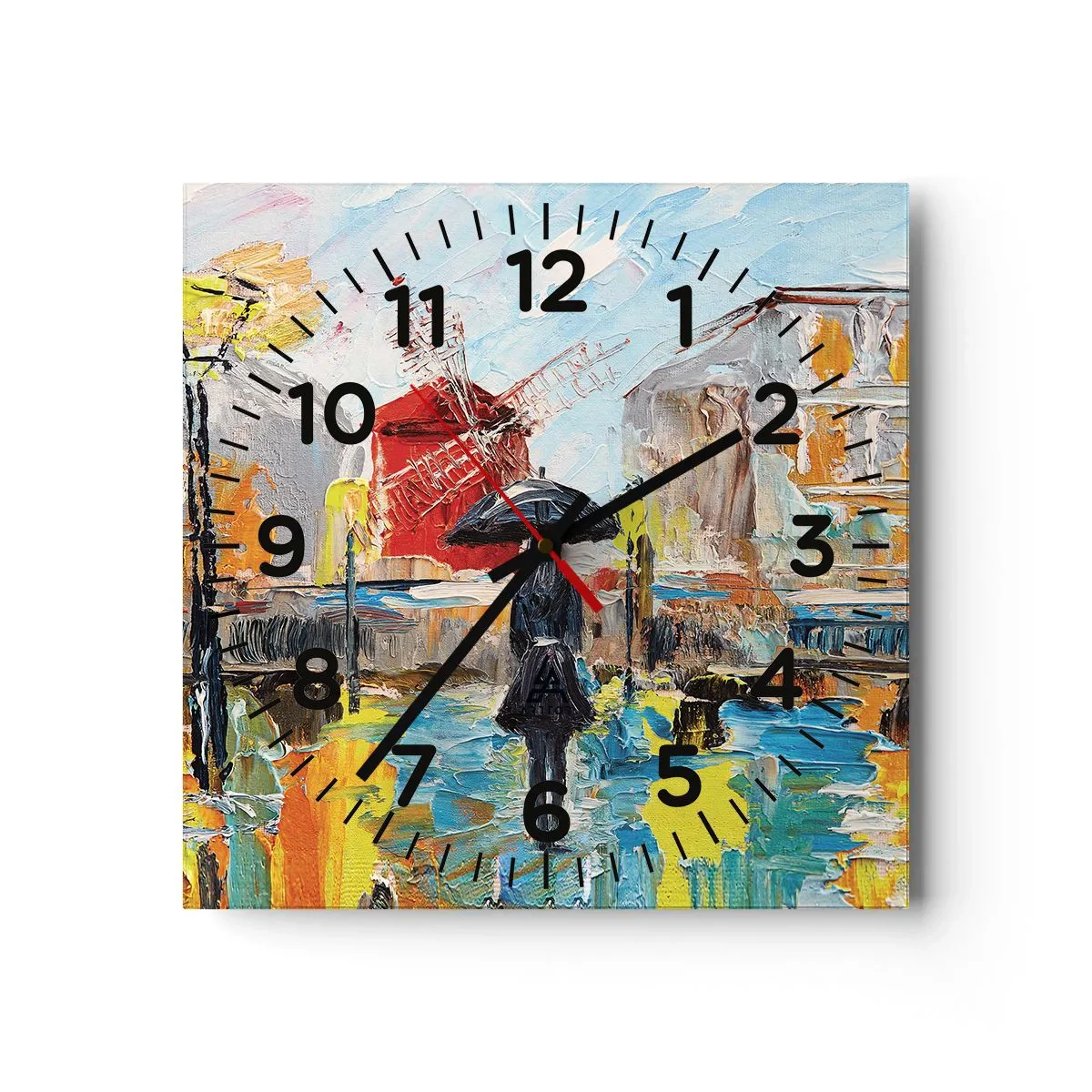 Wandklok - Klok - Parijse legendes - 40x40 cm