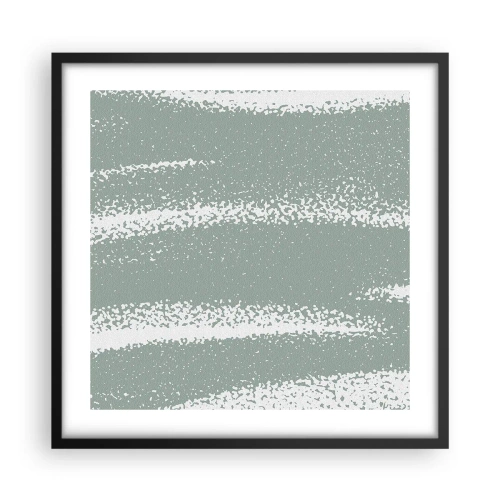 Poster in een zwarte lijst - Abstractie in een winterklimaat - 50x50 cm