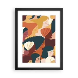 Poster in een zwarte lijst - Alleen vrouwelijkheid - 30x40 cm