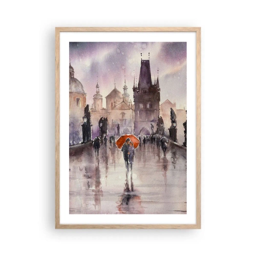 Een poster in een licht eiken lijst - Mensen veranderen niet - 50x70 cm