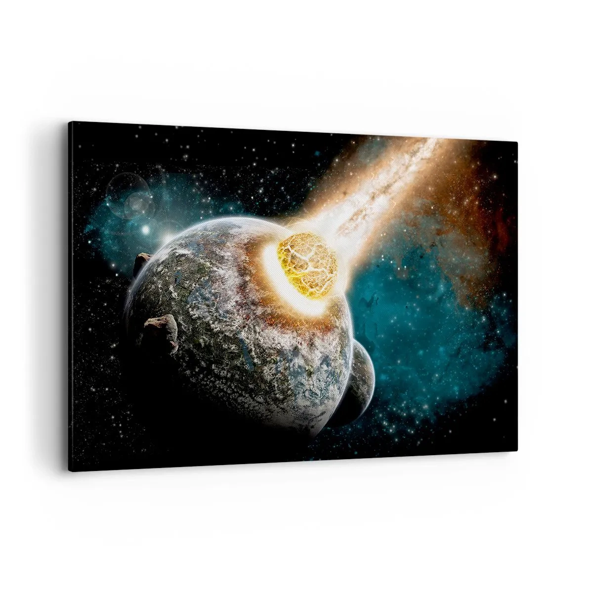 Schilderen op canvas - Vernietiging of geboorte - 120x80 cm