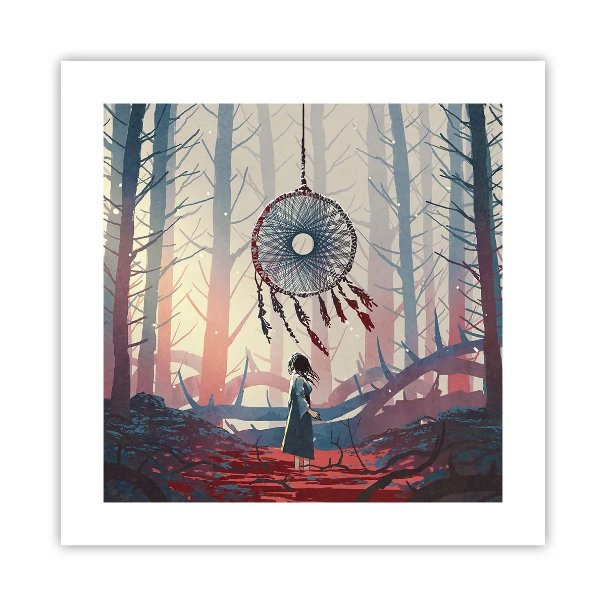 Poster - Een geheim ritueel van geluk - 40x40 cm