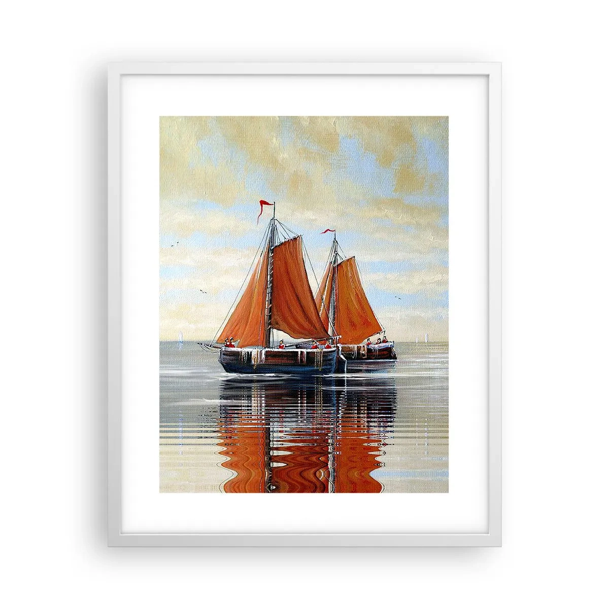 Poster in een witte lijst - Hé, zeil, matroos... - 40x50 cm