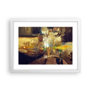 Poster in een witte lijst - Koud, warmer, heet - 40x30 cm