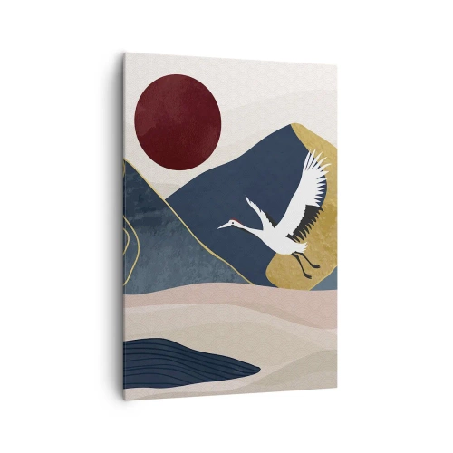 Schilderen op canvas - Het is weer een dag GEGAAN - 70x100 cm