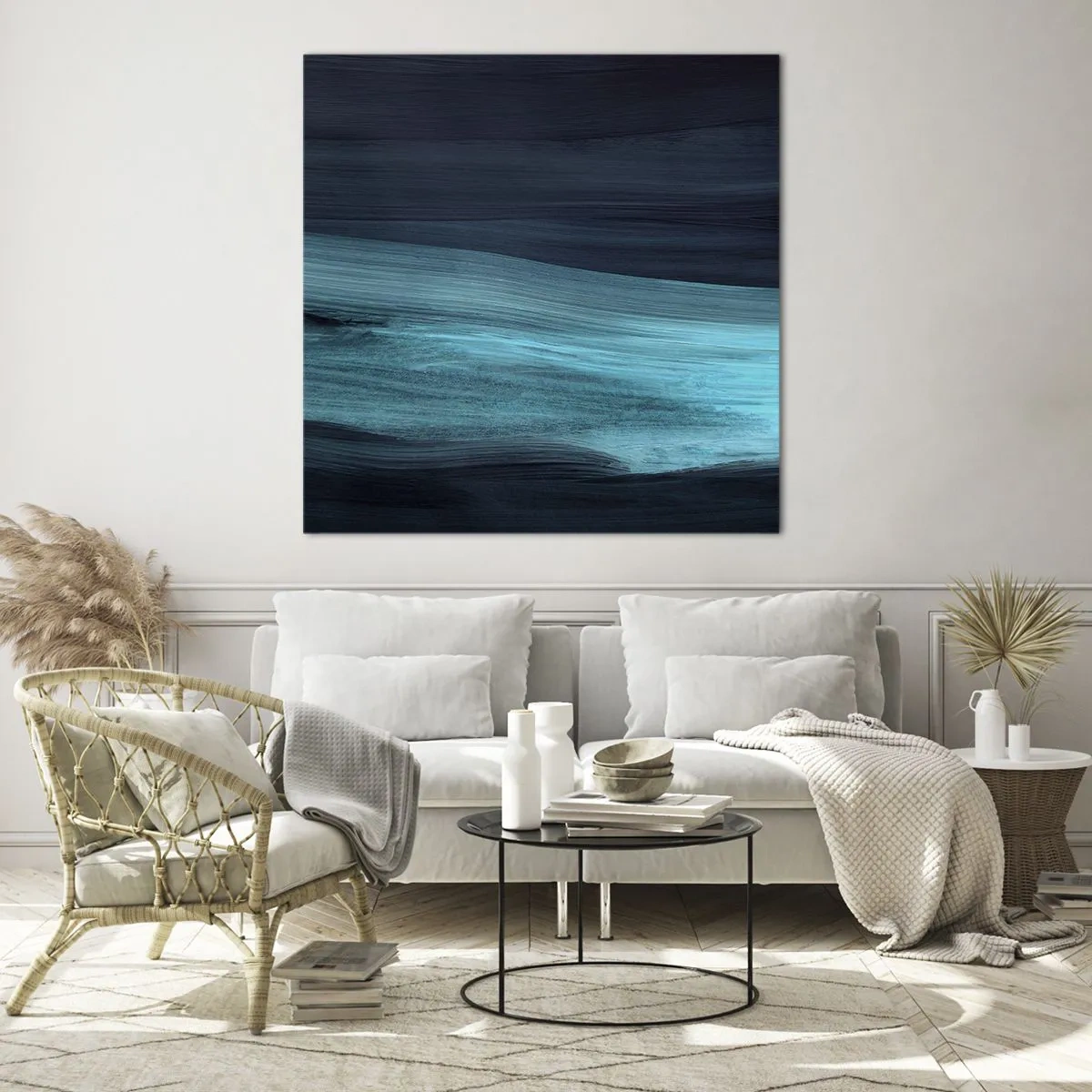 Schilderen op glas - Ga met de stroom mee - 70x70 cm