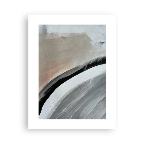 Poster - Compositie: boog van zwart en grijs - 30x40 cm