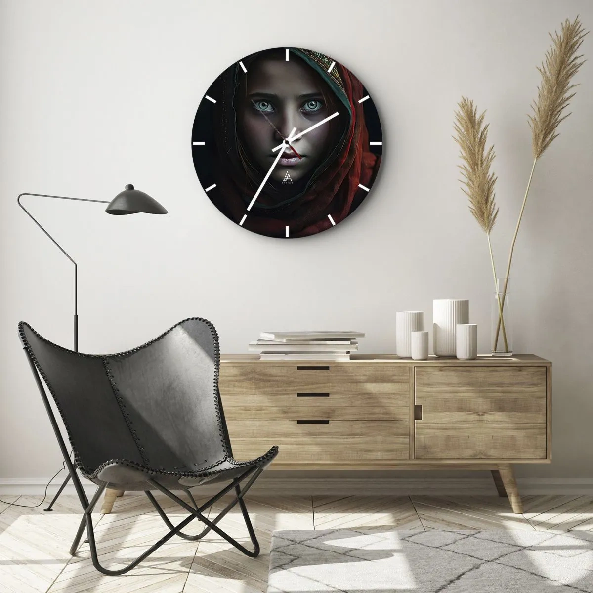 Wandklok - Klok - Oosterse prinses - 40x40 cm