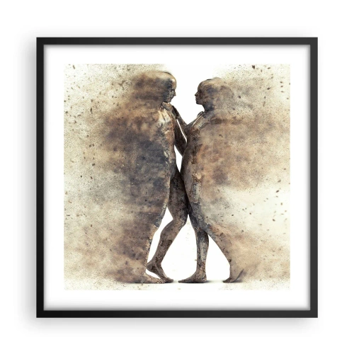 Poster in een zwarte lijst - Ze verrezen uit het stof tot liefde - 50x50 cm
