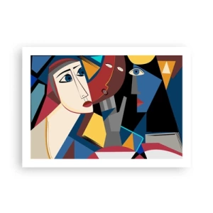 Poster - Een gesprek tussen kubisten - 70x50 cm