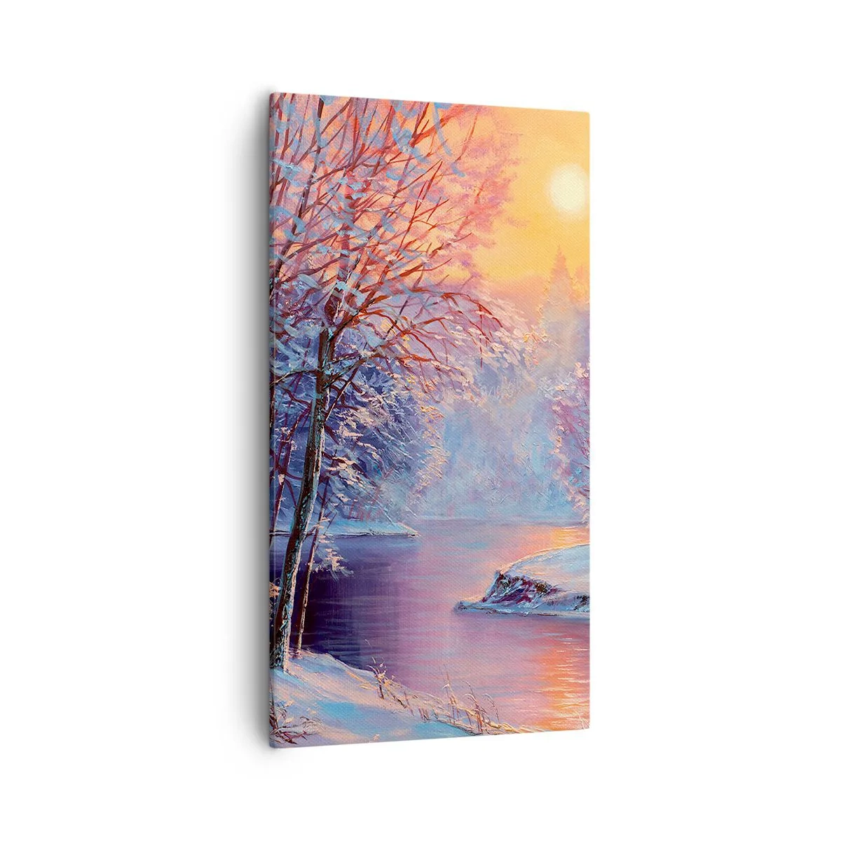 Schilderen op canvas - De kleuren van de winter - 55x100 cm