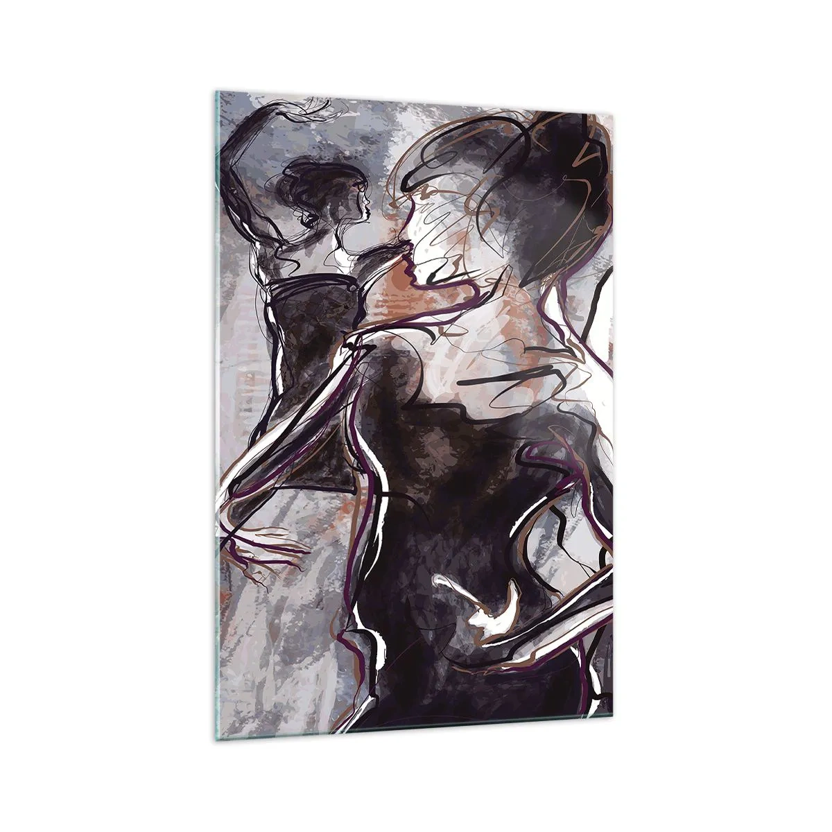 Schilderen op glas - Los op in de muziek - 70x100 cm