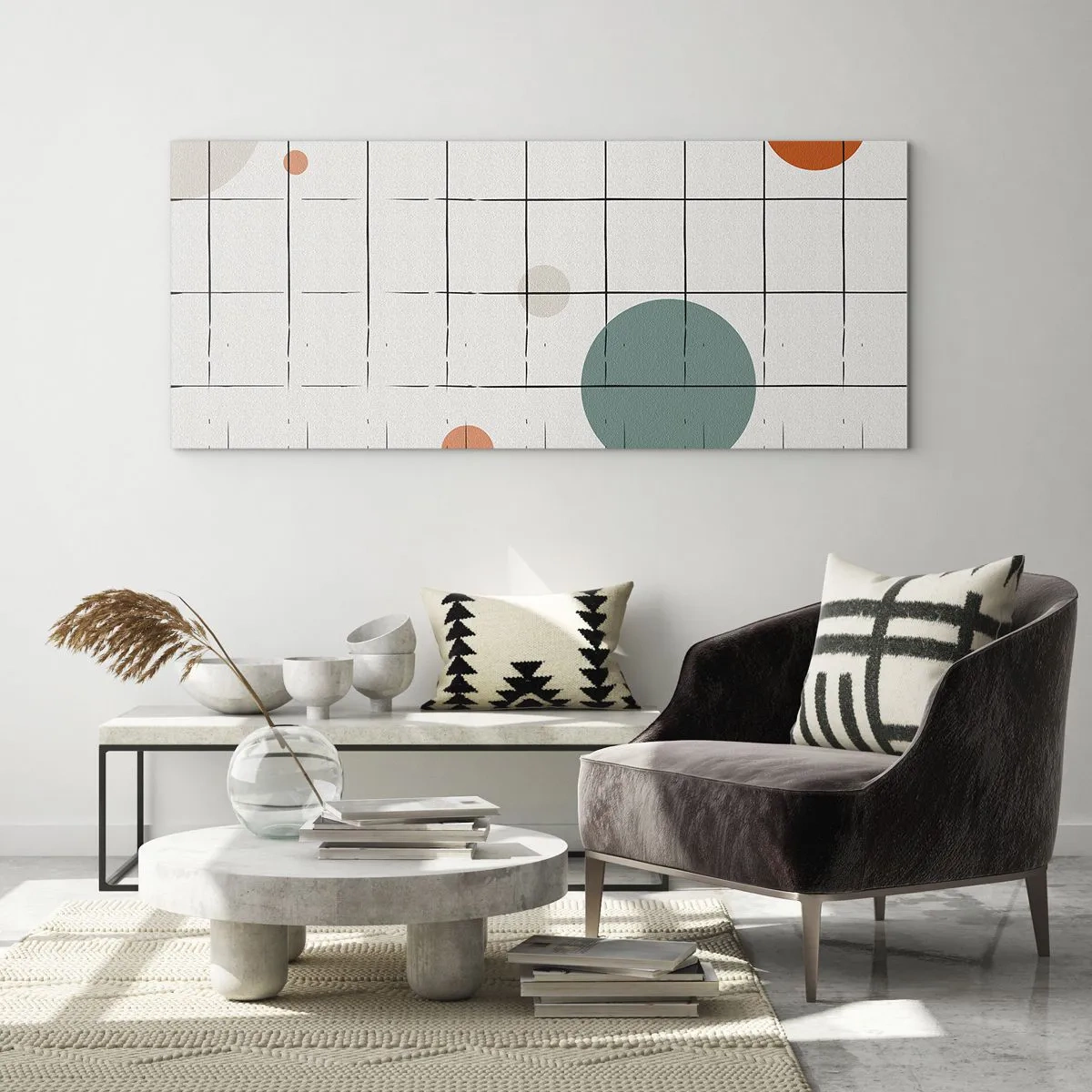 Schilderen op glas - Gevangen. Wij of zij? - 100x40 cm