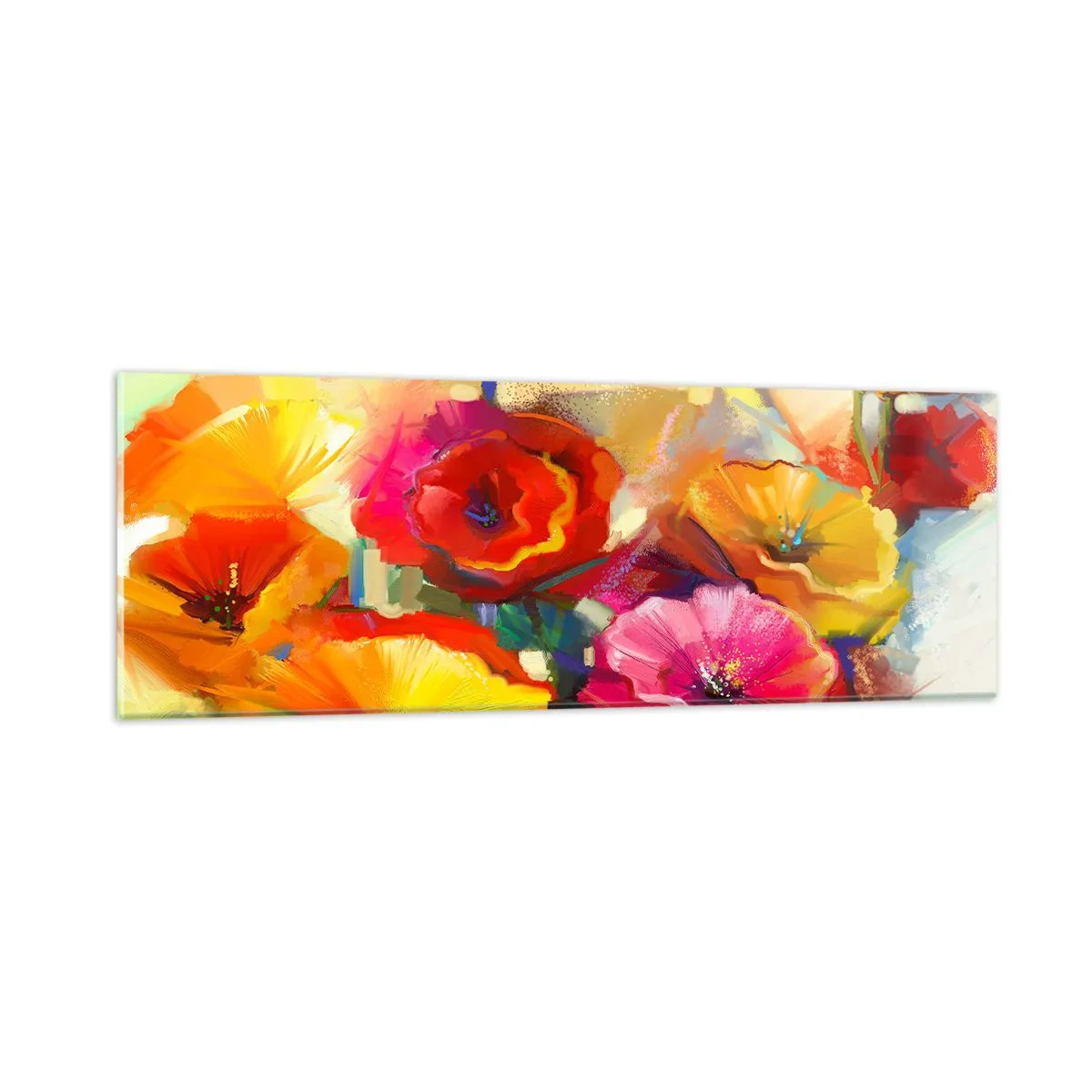 Schilderen op glas - Niet alleen rood - 90x30 cm