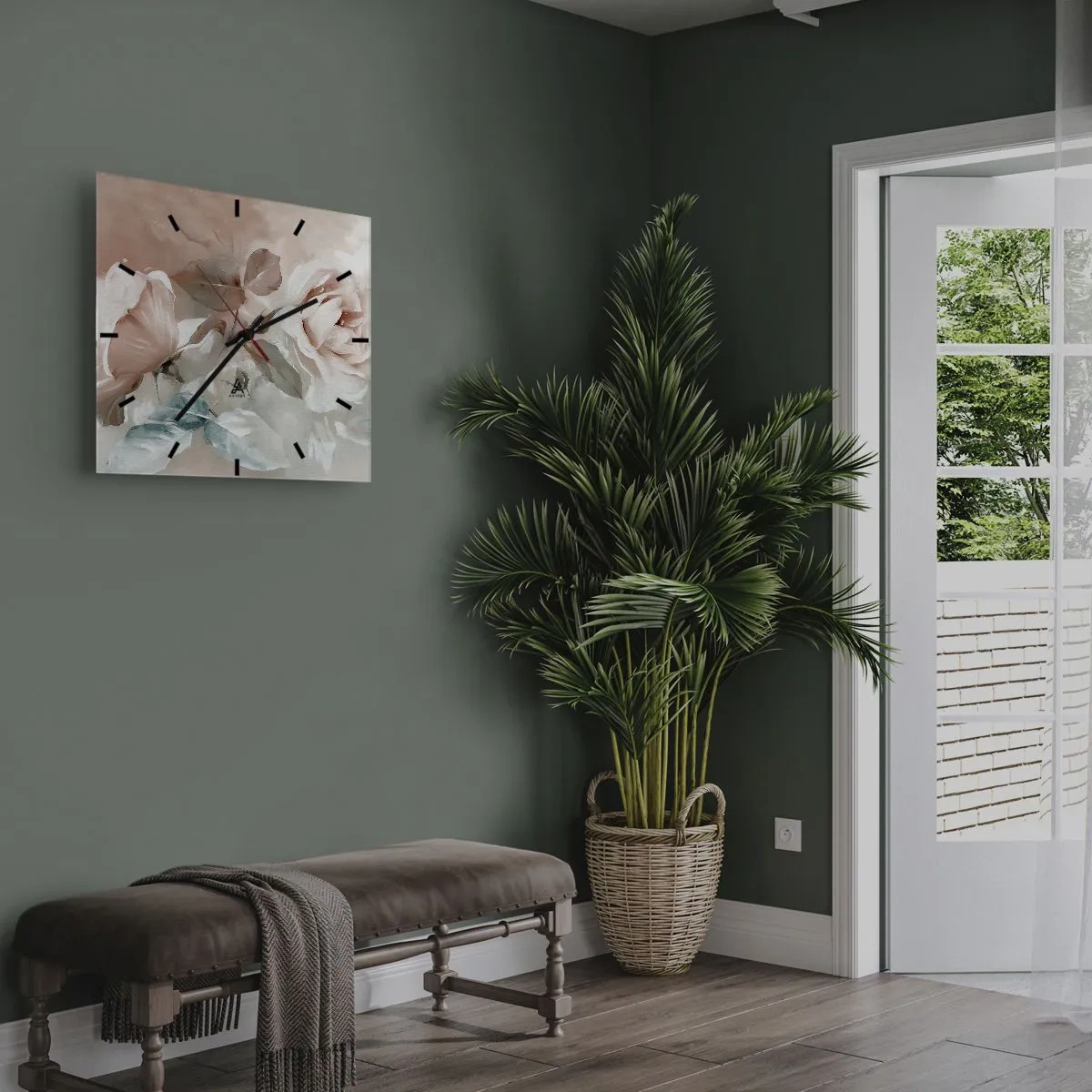 Wandklok - Klok - De geest van de romantiek - 40x40 cm