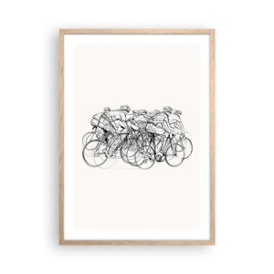 Een poster in een licht eiken lijst - Samen als team - 50x70 cm